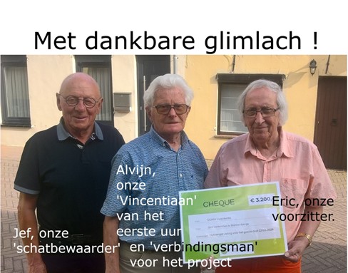 Plechtige overhandiging opbrengst kunstveiling Zuienkerke